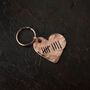 9th Anniversary Copper Heart Keyring, thumbnail 2 of 7