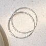 Sterling Silver 35mm Hoop Earrings, thumbnail 3 of 4