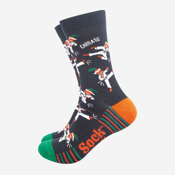 Carrate Men's Combed Cotton Funny Crew Socks, 4 of 4