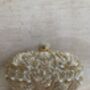 Gold Handcrafted Embroidered Oval Clutch Bag, thumbnail 3 of 8
