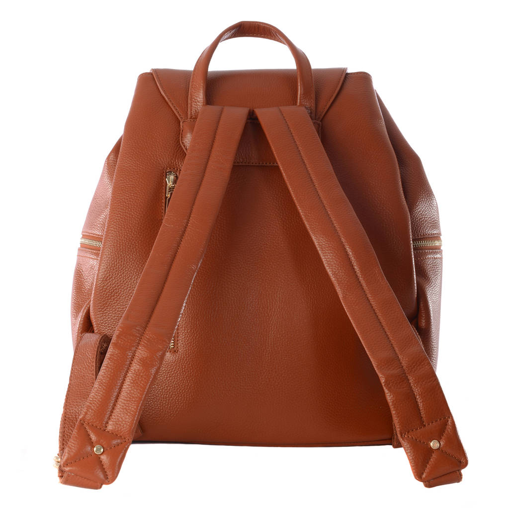 personalised thor leather baby changing backpack by kerikit