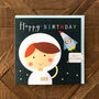 Spaceman Happy Birthday Card, thumbnail 3 of 5