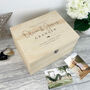 Personalised Wooden Wedding Keepsake Memory Box, thumbnail 2 of 9