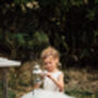 Maryanne Blush + White ~ Flower Girl Dress, thumbnail 4 of 12