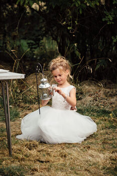 Maryanne Blush + White ~ Flower Girl Dress, 4 of 12