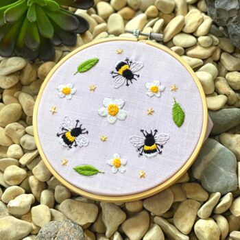 Bees And Flowers Embroidery Kit, 3 of 7