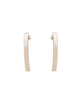 Silver Plated Curve Bar Earrings, 6 of 7