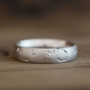Sandcast Court Recycled Silver Ring, 4 of 7