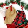 Hessian Jute Or Tartan Christmas Gift Bag Set, thumbnail 5 of 6