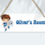 Personalised Football Door Sign, Kids Bedroom Decor, thumbnail 2 of 2