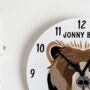 Personalised Bear Face Bedroom Wall Clock, thumbnail 3 of 5