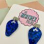Christmas Lights Glitter Christmas Earrings / Festive Jewellery / Shimmering Multi Colour Dangles, thumbnail 8 of 12