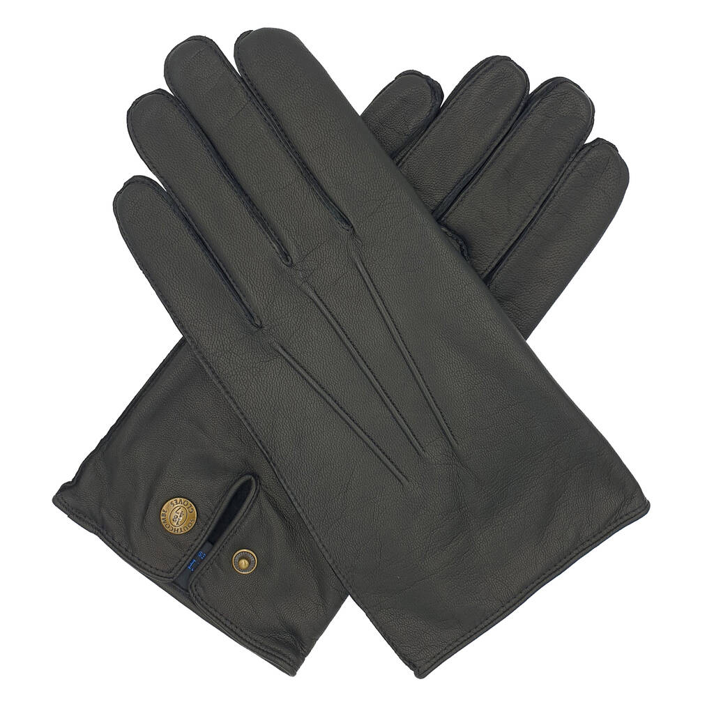 Norton. Men's Warm Lined Leather Gloves, 1 of 9