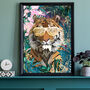 Custom Tiger Tropical Rainforest Floral Jungle Wall Art Print, thumbnail 1 of 6