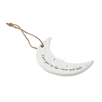 Ceramic Hanger 'Love You To The Moon And Back', 3 of 3