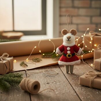 Mrs Santa Paws Fair Trade Handmade Christmas Felt, 9 of 9