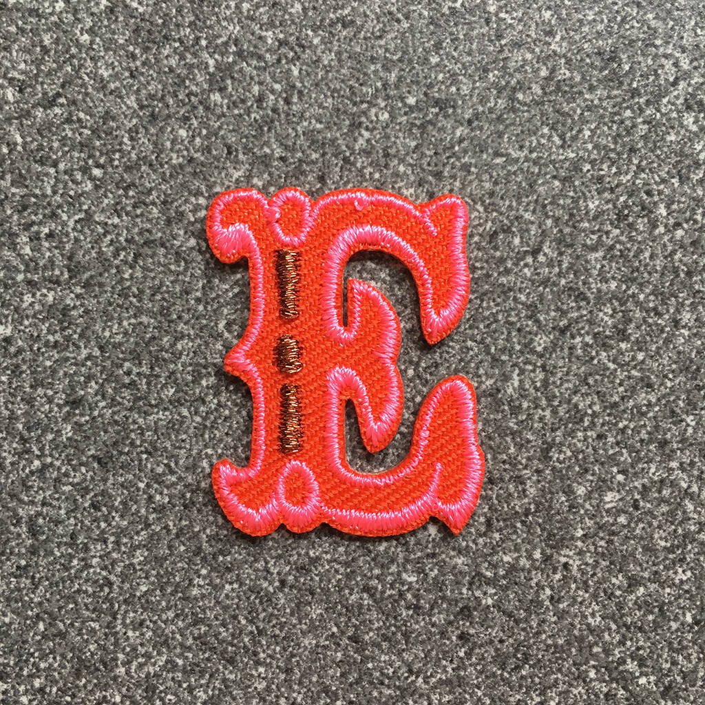 Letter E Alphabet Iron On Patch, 1 of 4