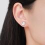 Pomeranian Dog Sterling Silver Stud Earrings, thumbnail 5 of 10