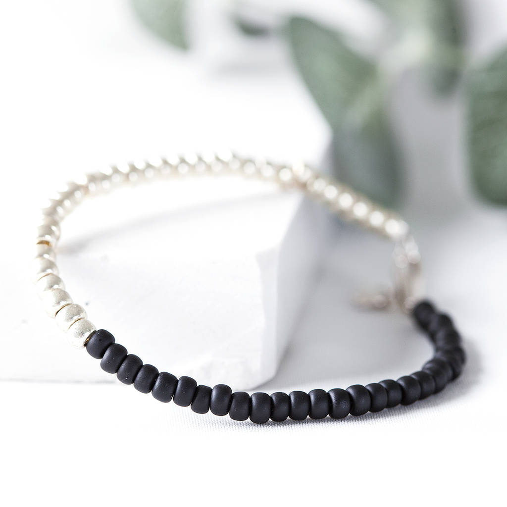 Men's Modern Beaded Bracelet By Peony Love