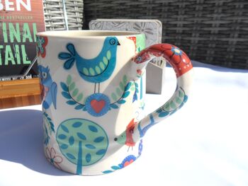 Tankard Mug In Patchwork Forest Design, 5 of 11