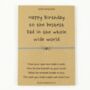 Happy Birthday To The Bestest Dad Heart Charm Wish Bracelet, thumbnail 3 of 4