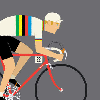 Personalised Cycling Print, Rainbow Jersey, 4 of 7