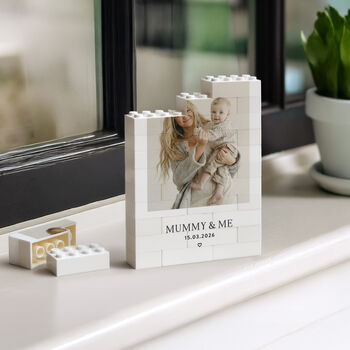 Personalised Mummy And Me Photo Block Keepsake With Date, First Mother's Day And New Mum Gift, 11 of 12