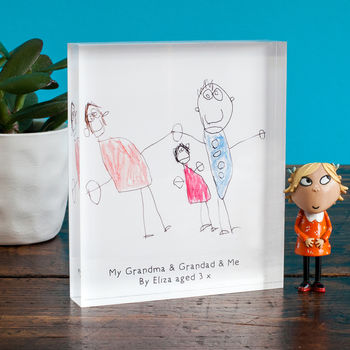 Personalised Child's Drawing Acrylic Block, 3 of 5