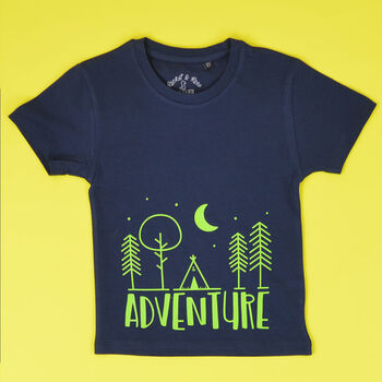 Personalised 'Adventure' Camping Outdoors T Shirt, 3 of 3