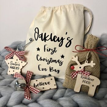 Personalised Filled Baby's First Christmas Eve Bag, 8 of 8