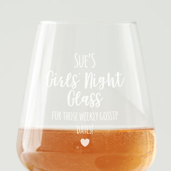 Personalised Girls’ Night Wine Glass, 5 of 5