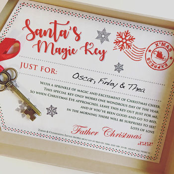 Personalised Magic Santa Key, Father Christmas Key, 3 of 3