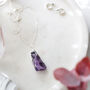 925 Silver Raw Amethyst Wrapped Pendant Necklace, thumbnail 3 of 9