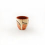 Pair Of Ceramic Stoneware Mini Cups In Beige And Green, thumbnail 3 of 6