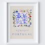 'Azulegos' Poster Famous Portuguese Blue Ceramic Tiles Travel Print, thumbnail 2 of 2