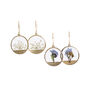 Forget Me Not Or Queen Anne Gold Plated Brass Earrings, thumbnail 4 of 5