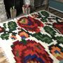 Ukrainian Handmade Sheep Wool Rug Roses, thumbnail 3 of 10