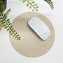 Vegan Leather Mouse Mat In Nude/ Beige, Non Slip, thumbnail 1 of 5