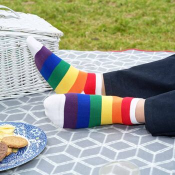 Block Stripe And Neon Organic Men's Trainer Socks Bundle, 5 of 9