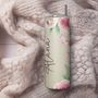 Personalised Pink Flowers Insulated Tumbler Bottle, thumbnail 4 of 7