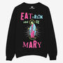 Eat Drink And Be Mary Women's Christmas Jumper, thumbnail 5 of 5