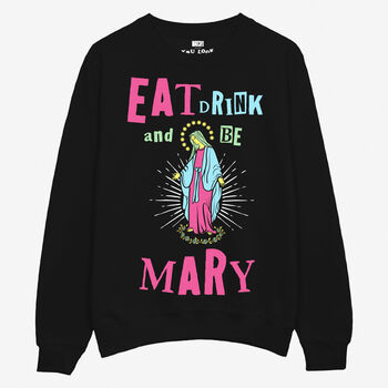 Eat Drink And Be Mary Women's Christmas Jumper, 5 of 5