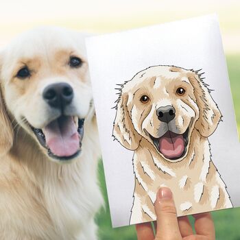 Personalised Dog Half Portrait Print, Dog Lover Gift, 3 of 11
