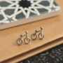 Bicycle Earrings Silver Studs Transport Jewellery, thumbnail 2 of 7