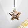 Mr And Mrs Glass Star Christmas Bauble Decoration, thumbnail 3 of 8
