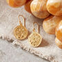 Matt Gold Drop Celestial Earrings, 18k Gold And Silver, thumbnail 5 of 7