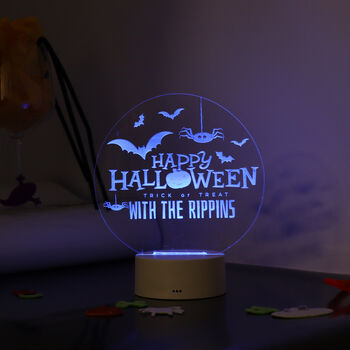 Personalised Halloween LED Light Up Sign, 3 of 6