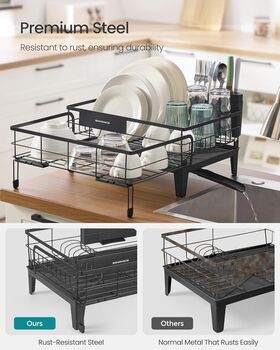 Dish Drainer Rack Extendable Spout Drying Rack, 7 of 8