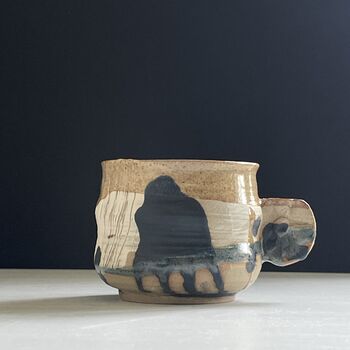 Ceramic Splatter Coffee Cups: Espresso Lovers' Gift In Hand Painted Splash Designs, 2 of 7