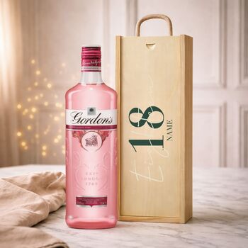 Personalised 18th Birthday Gin Gift Set With Custom Lid, 3 of 11
